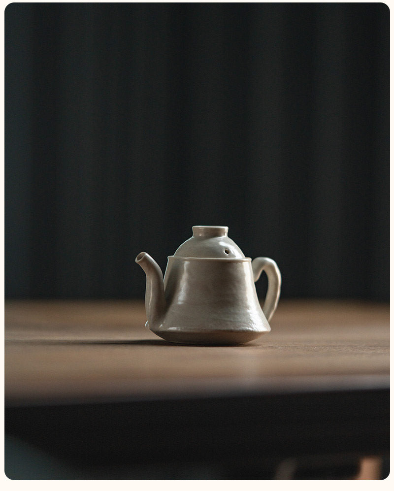 Simple as Always – White Ceramic Twilight Mist Teapot & Cup Set