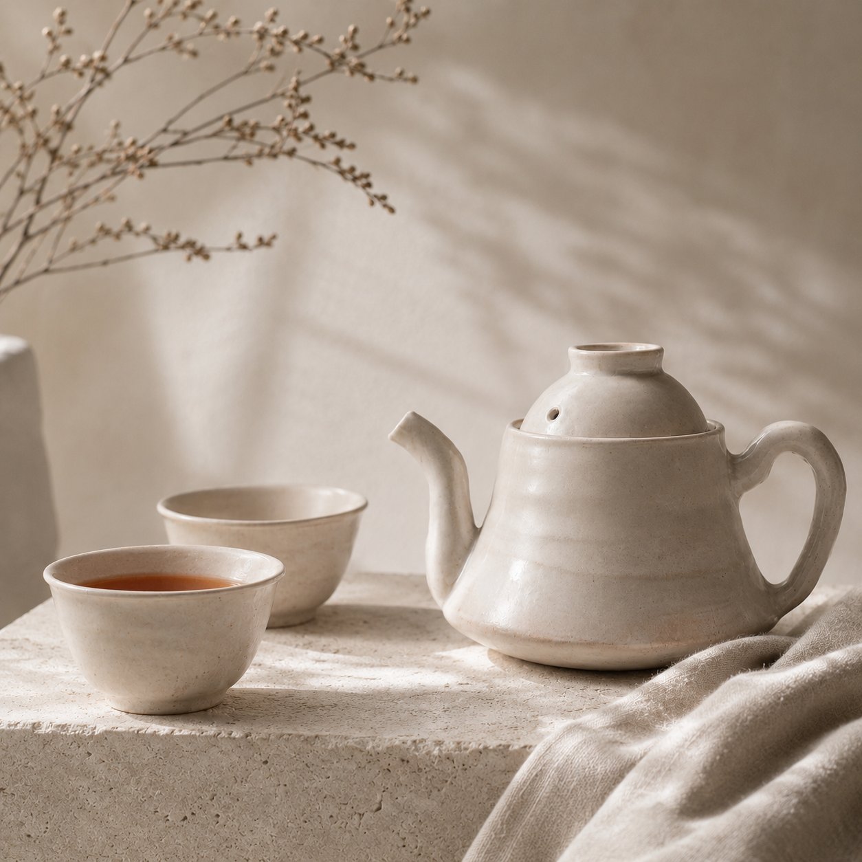 White Stillness Tea Set