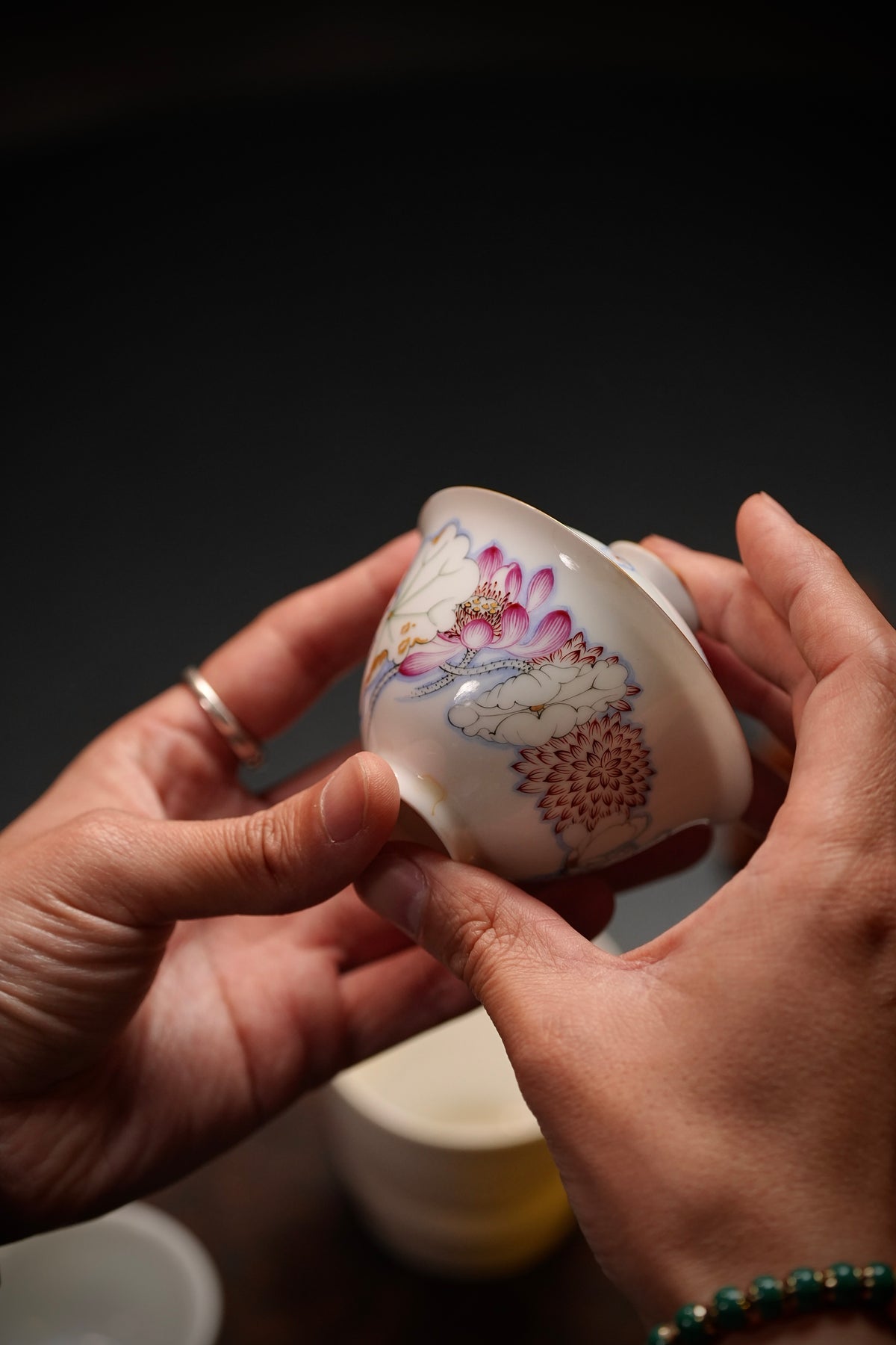 Butterfly & Peony Hand-Painted Gaiwan