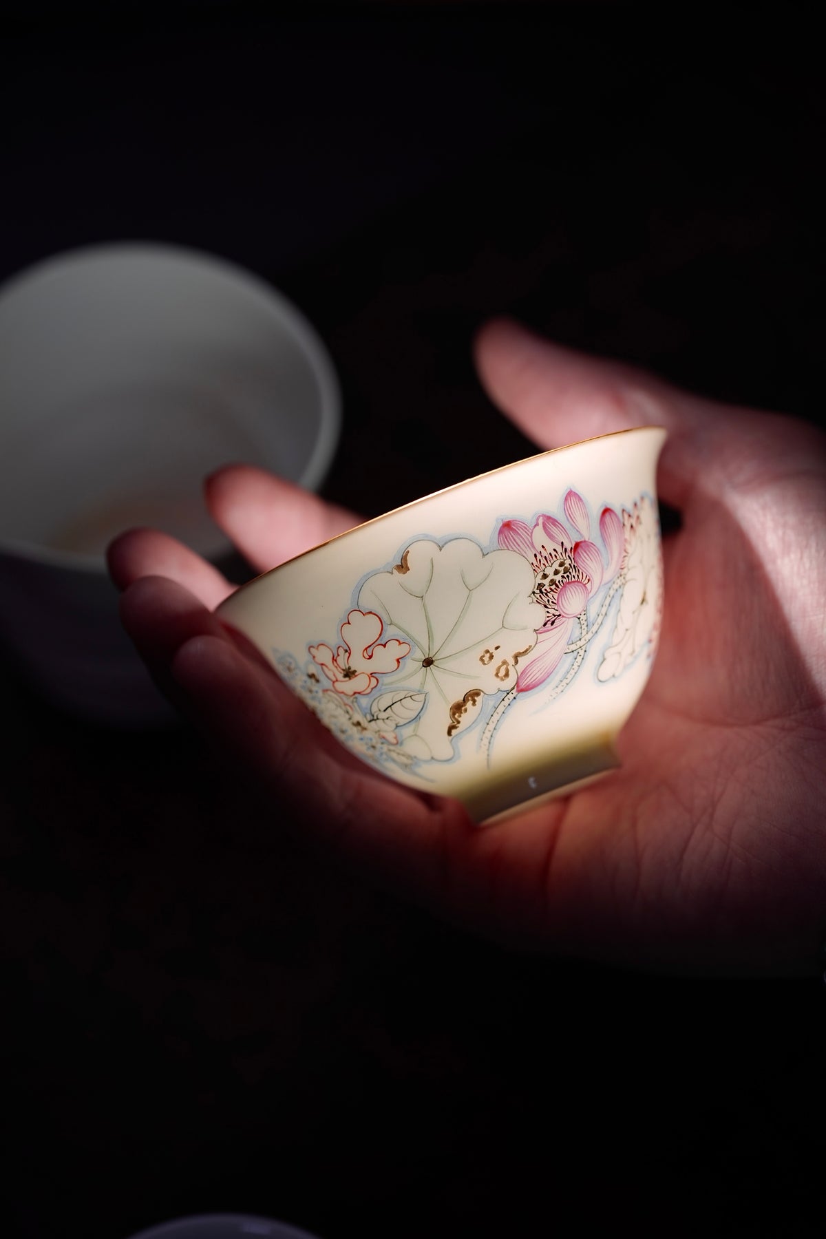 Butterfly & Peony Hand-Painted Gaiwan