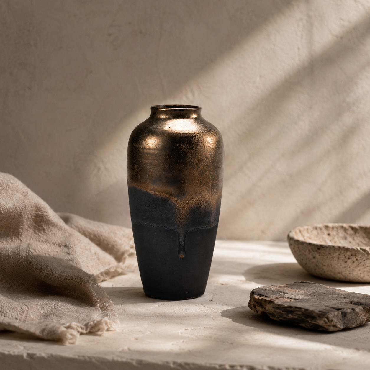 Bronze Shadow Medium Vase
