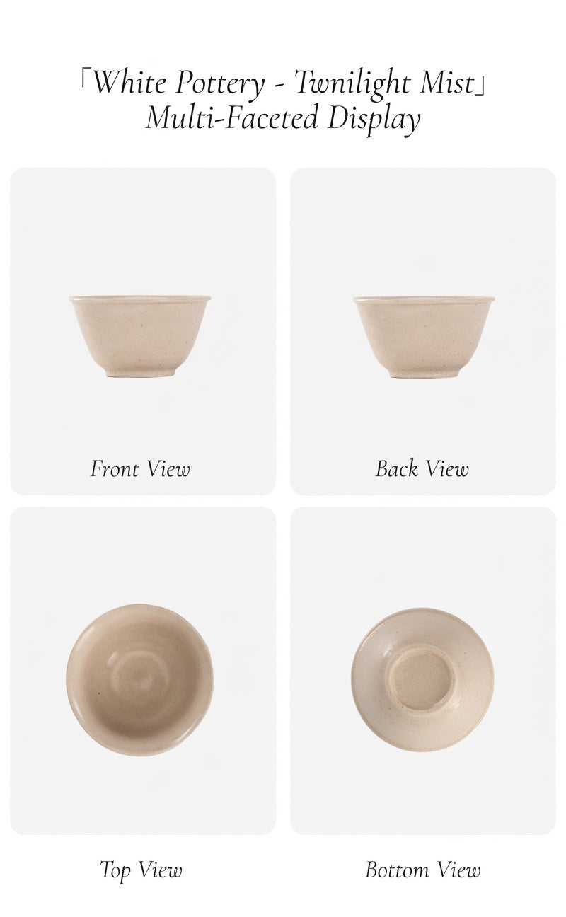 Simple as Always – White Ceramic Twilight Mist Teapot &amp; Cup Set