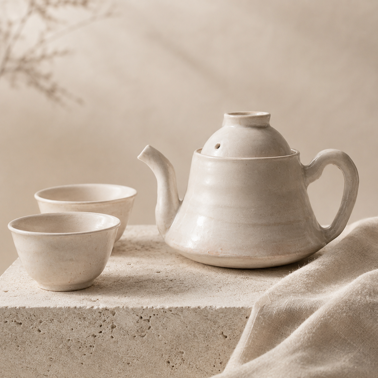 White Stillness Tea Set