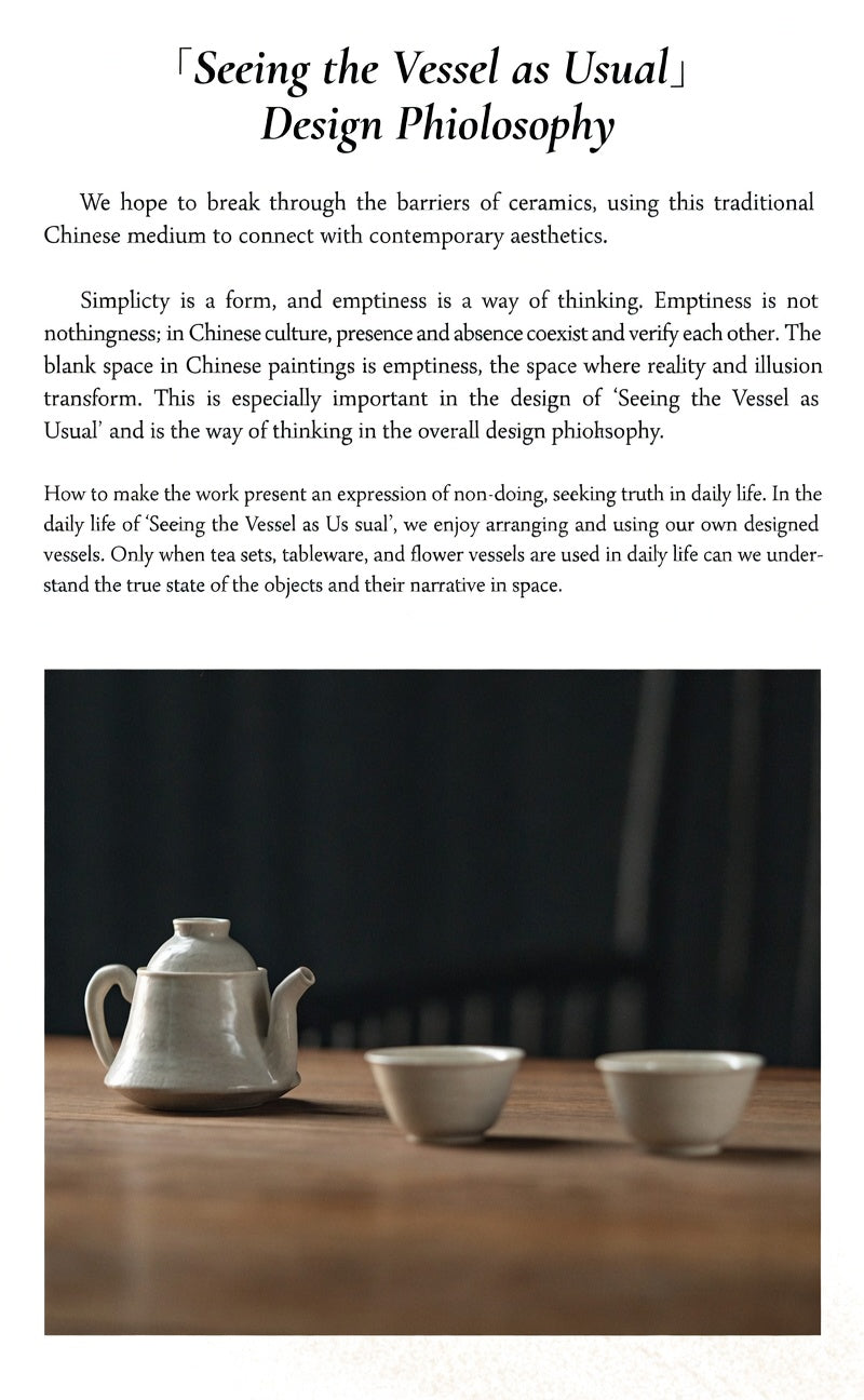Simple as Always – White Ceramic Twilight Mist Teapot &amp; Cup Set